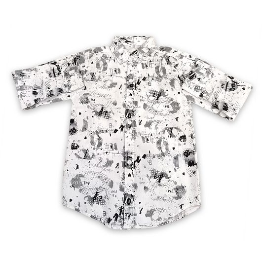 (5-8Y) Boys Deep Printed Cotton Shirt