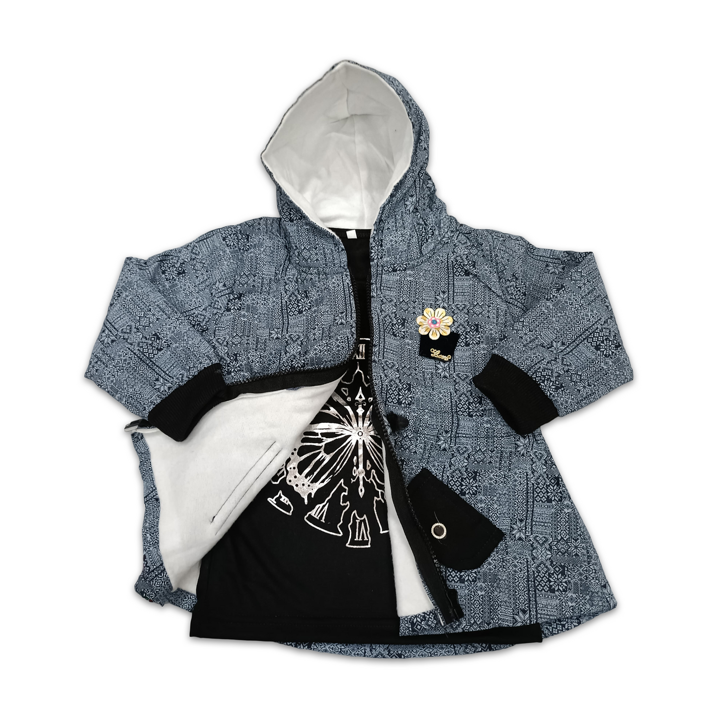 (1-3Y) Girls Cozy Hooded Zipper