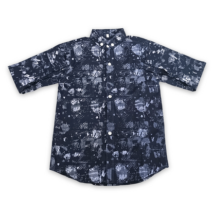 (5-8Y) Boys Deep Printed Cotton Shirt