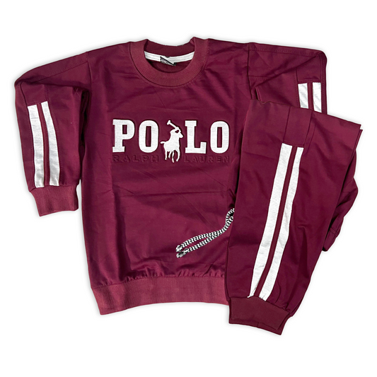 (4-7Y) Polo Classic Jersey & Trouser Set