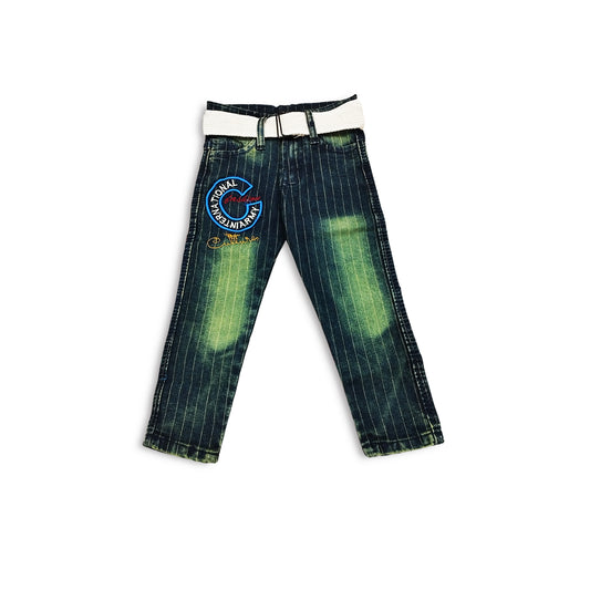 (1-3Y) Boys Dark Green Pants With Belt