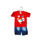 (03-09M) Donald Duck T-Shirt & Denim Shorts