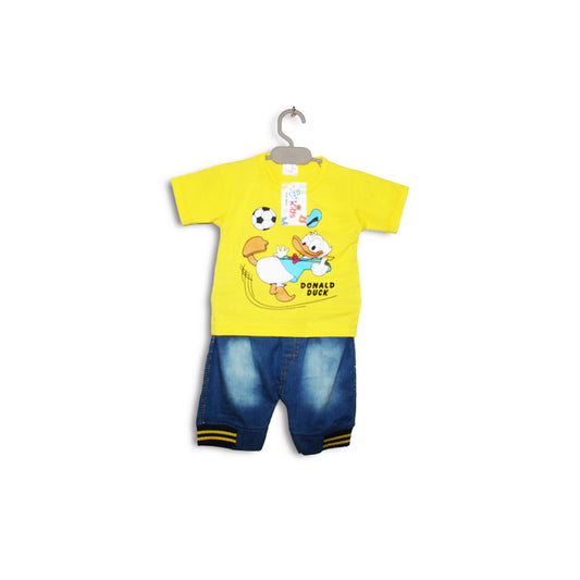 (03-09M) Donald Duck T-Shirt & Denim Shorts