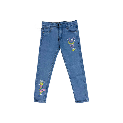 (5-8Y) Girls Adorable Floral Pants